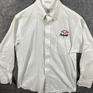 VTG‎ 90’s Chevy Indy V8 Crew Shirt Size Large/Arrow Dover \White/ Long Sleeve